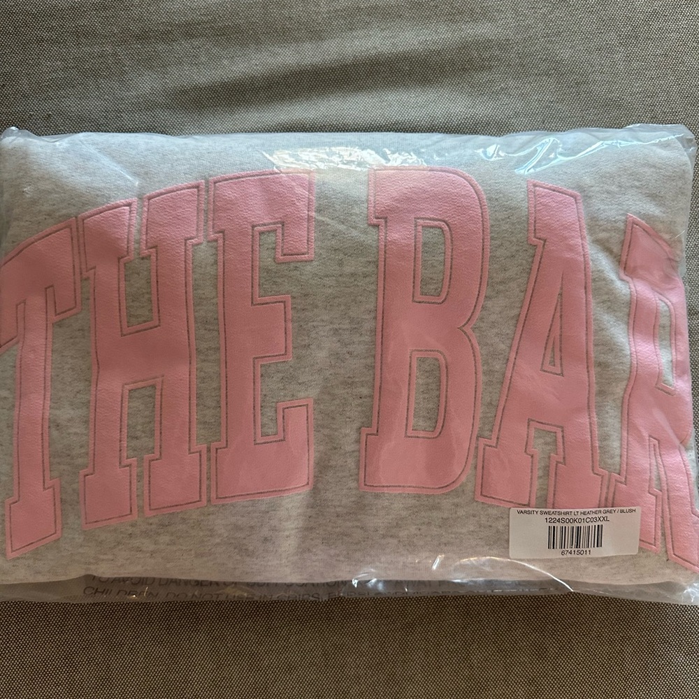 The Bar Gray and Pink Sweatshirt